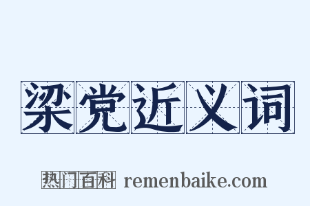 梁党近义词是什么意思的图片